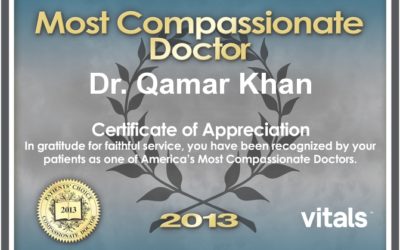 Patients Honor Dr. Qamar Khan for Compassion!